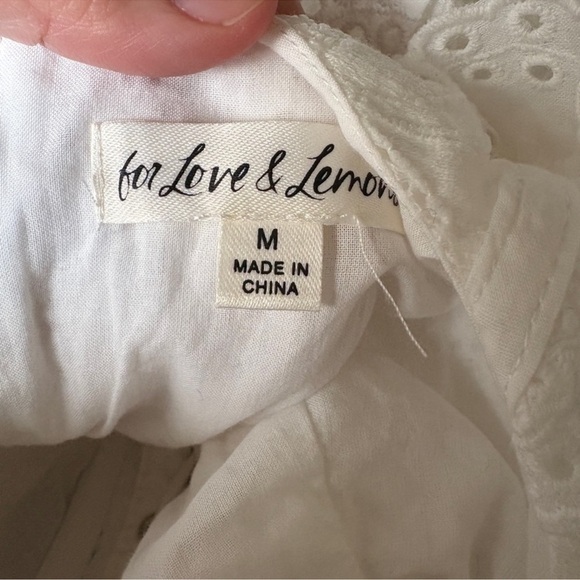 For Love and Lemons Mandy lace mini dress white medium - Picture 4 of 10